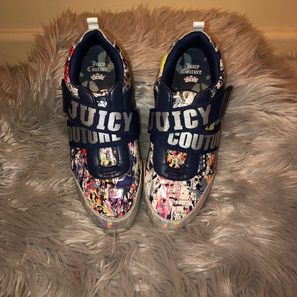 Multi-Color Juicy Couture Strap Sneakers.
